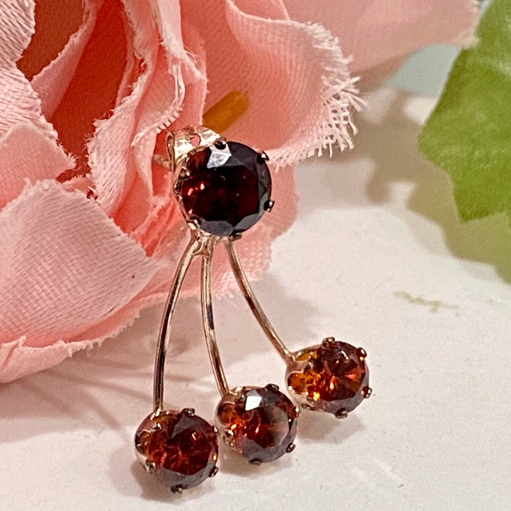 Crystal Earrings Rhinestone Multi-strand Fan - Picture 3 of 8